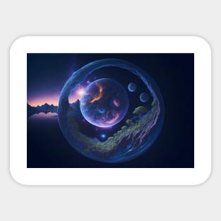 Planet island Sticker